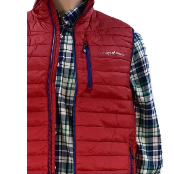 Vineyard Vines Men's Mountain Weekend Vest in Lifeguard Red XS Excellent Cond - Picture 5 of 9